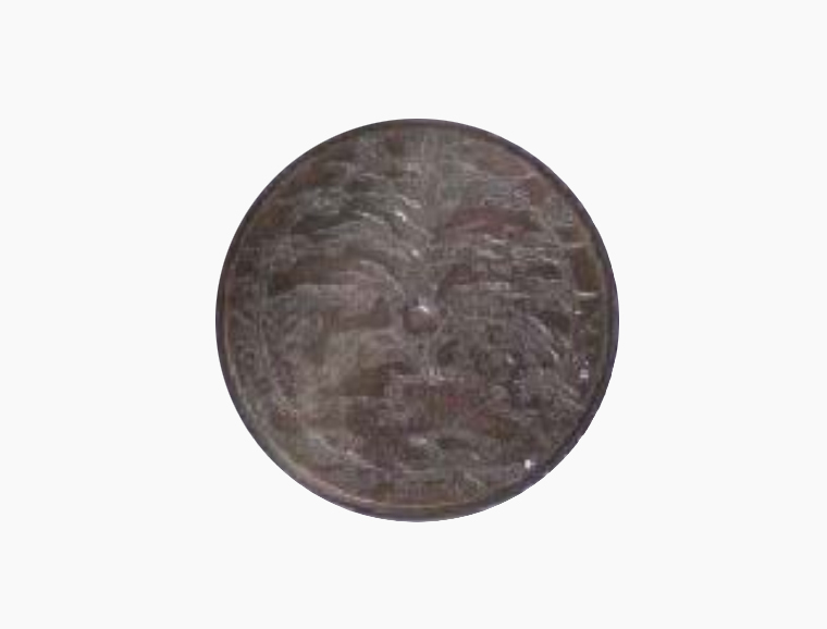 秋草蝶鳥鏡 一面